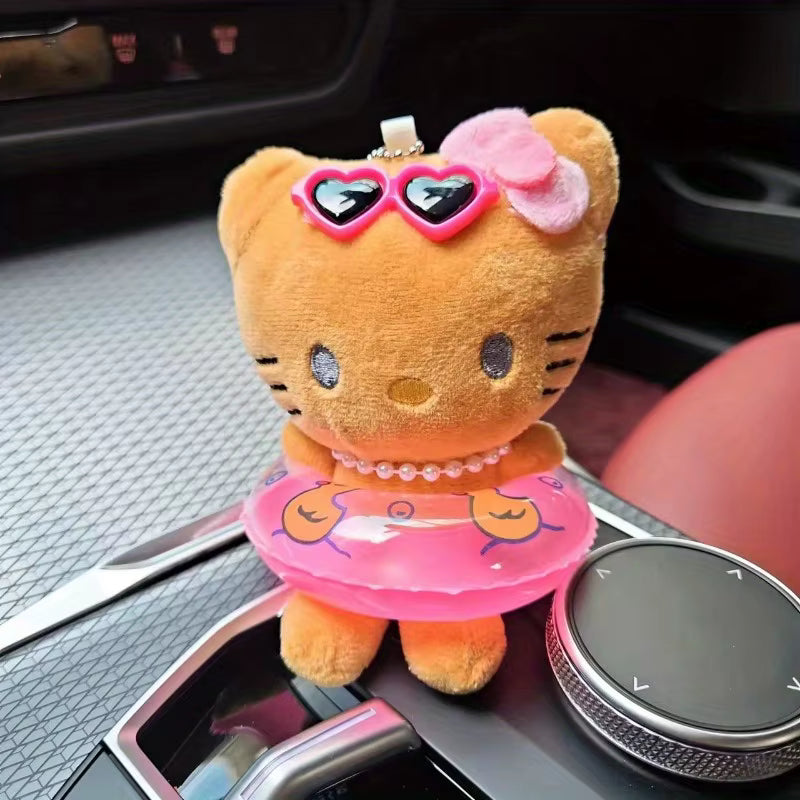Kawaii Hello Kitty Doll Keychain with Swim Ring