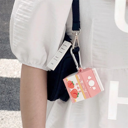 Kawaii Peach Milk AirPods Case