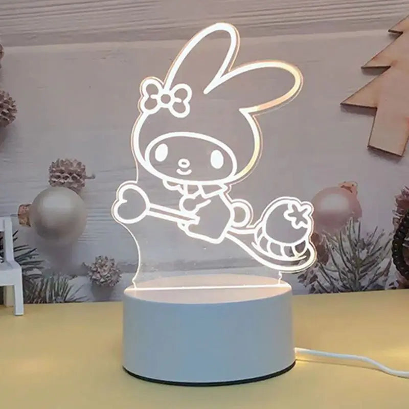 Kawaii Sanrio Monochromatic Night Light - KAWAII LULU