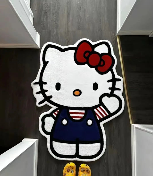 Kawaii Hello Kitty Plush Floor Mat - KAWAII LULU