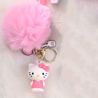 Kawaii Hello Kitty Fluffy Keychain
