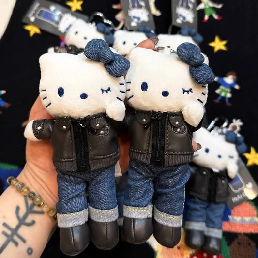 Kawaii Tall Hello Kitty with Jeans Plush Charm