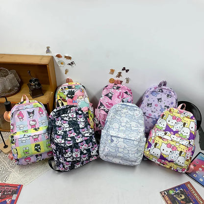 Kawaii Sanrio Backpack, Eco Bag, and Pencil Case Set