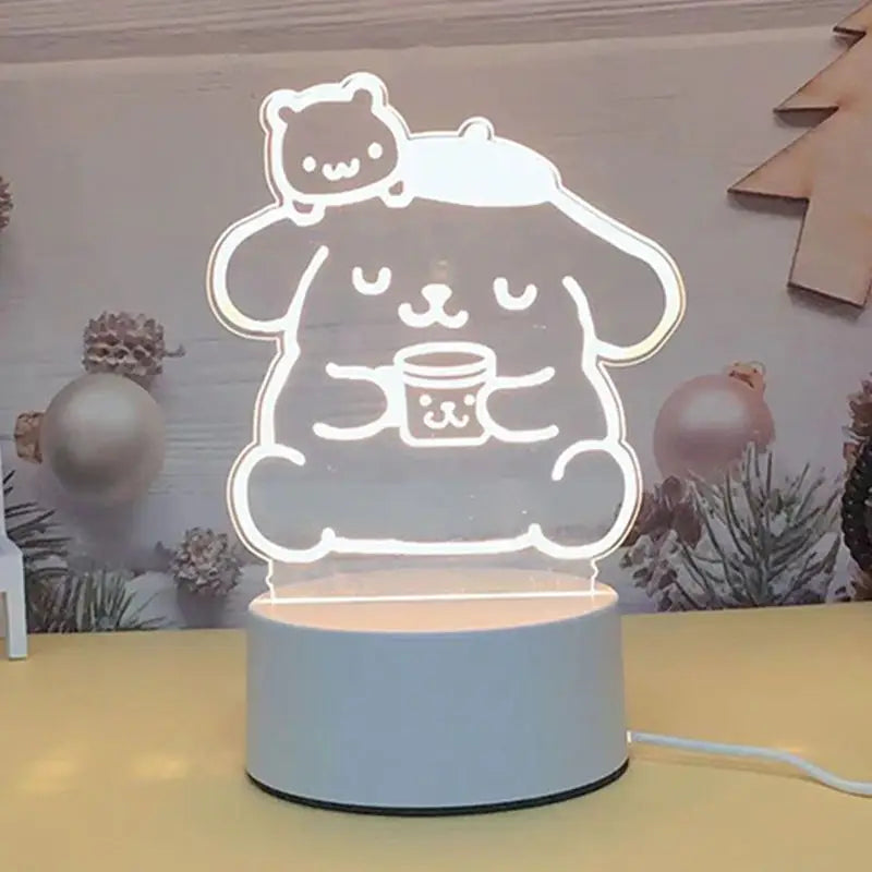 Kawaii Sanrio Monochromatic Night Light - KAWAII LULU