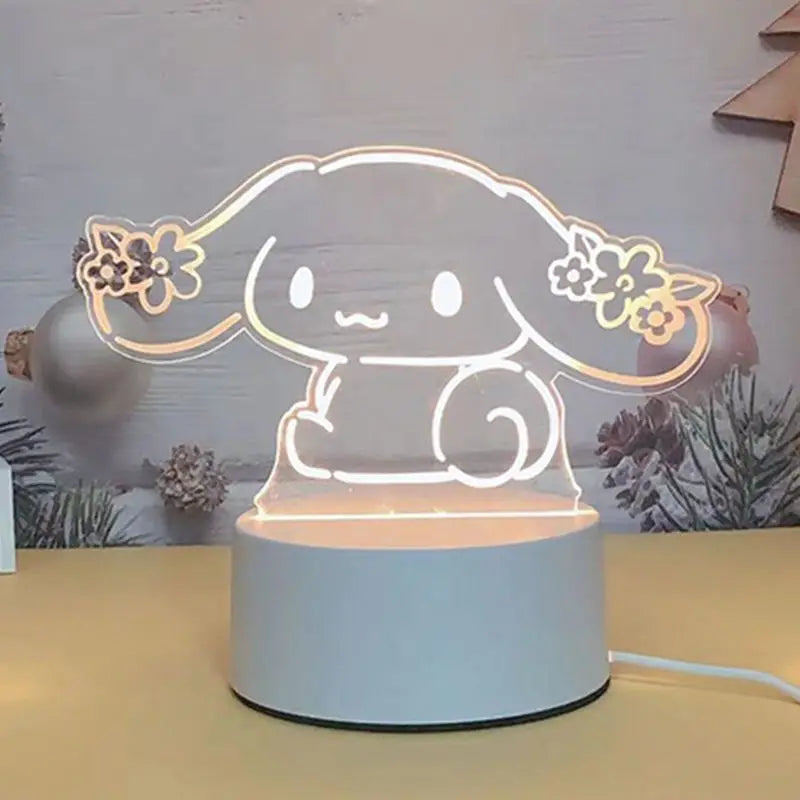 Kawaii Sanrio Monochromatic Night Light - KAWAII LULU