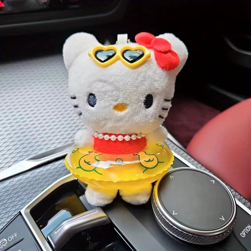 Kawaii Hello Kitty Doll Keychain with Swim Ring