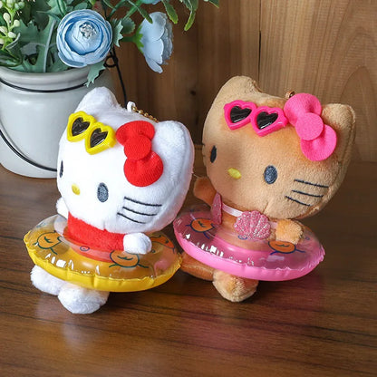 Kawaii Hello Kitty Doll Keychain with Swim Ring