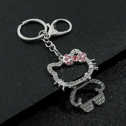 Kawaii Sparkle Kitty Keychain Charm