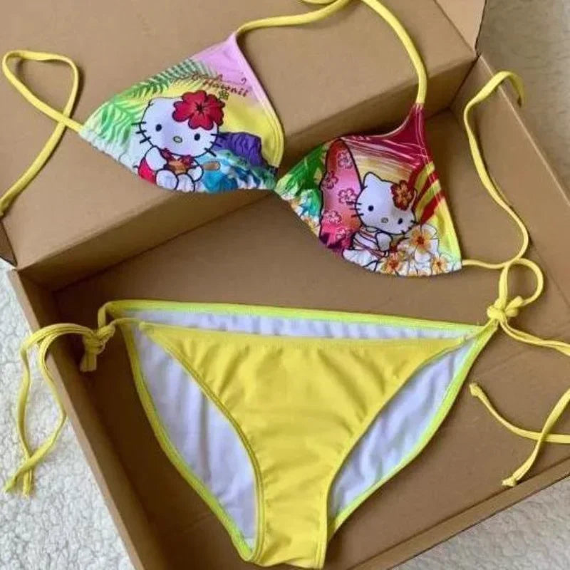 Kawaii Hello Kitty Bikinis Set (3pc)