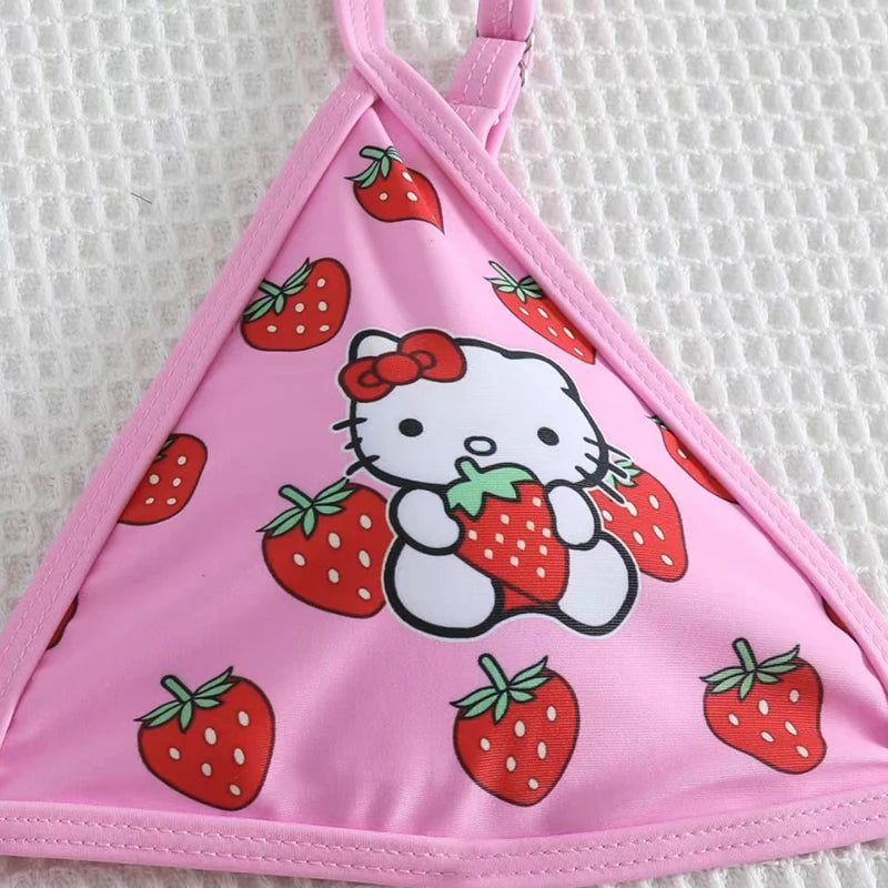 Kawaii Hello Kitty Strawberry Bikinis