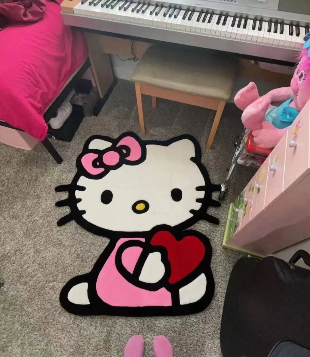 Kawaii Hello Kitty Plush Floor Mat - KAWAII LULU