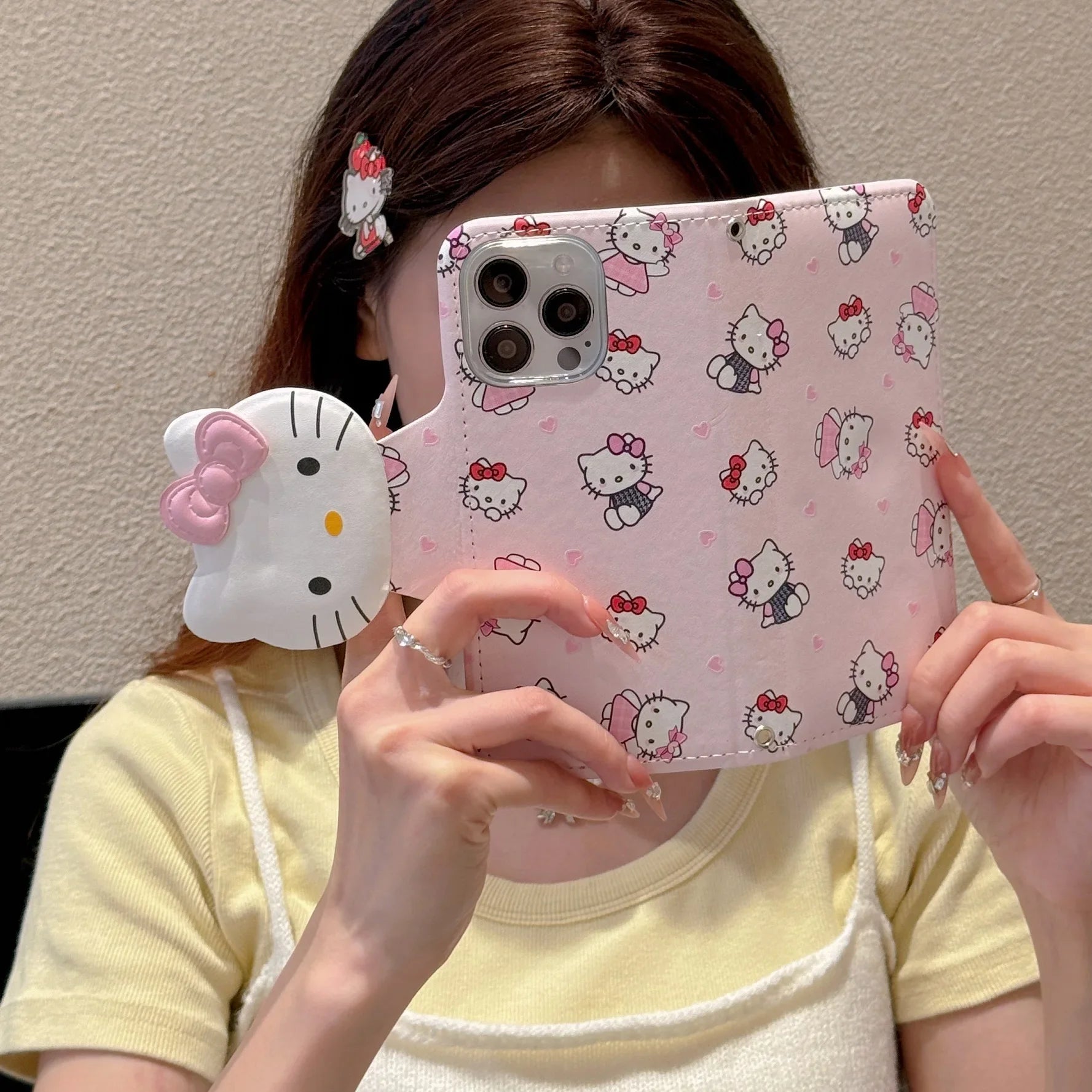Kawaii Hello Kitty Flip iPhone Case Kawaii Hello Kitty Flip iPhone Case