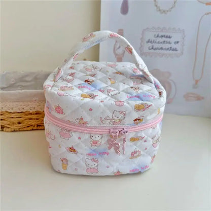 Kawaii Hello Kitty Embroidered Makeup Bag
