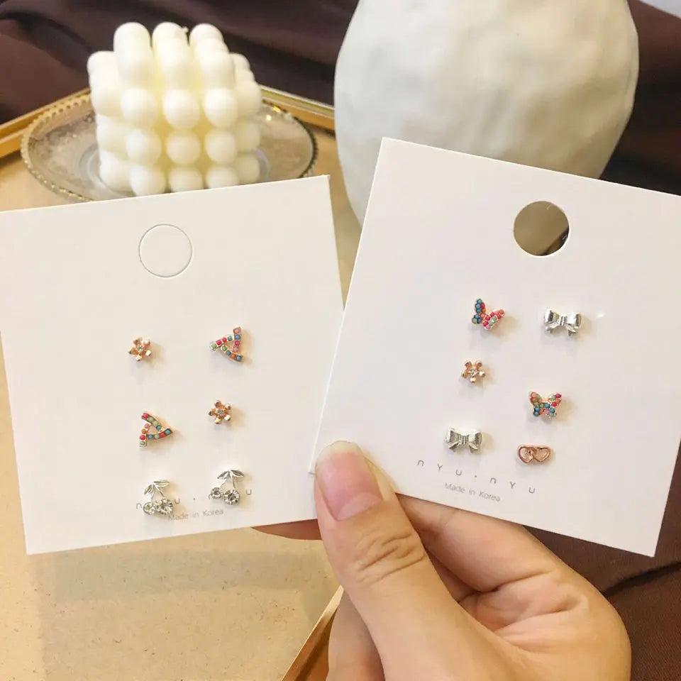 Kawaii Hello Kitty Earrings Set