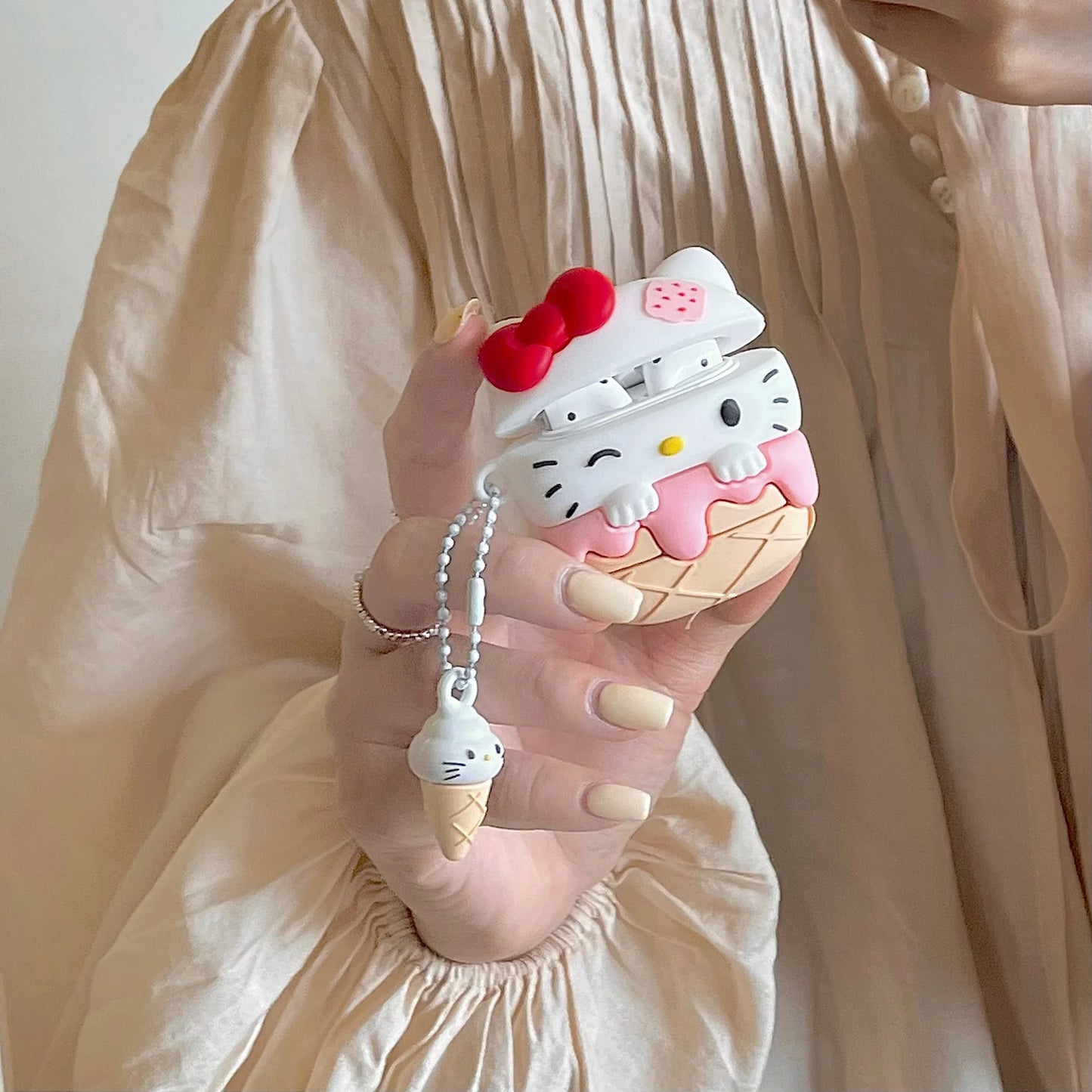 Kawaii Hello Kitty Ice Cream AirPods Case