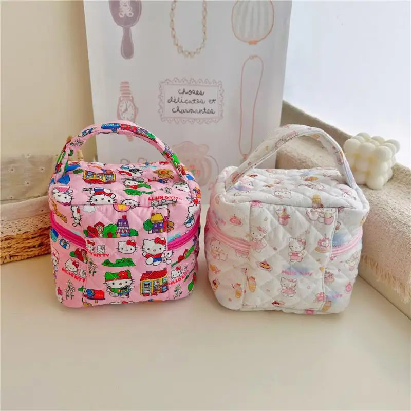 Kawaii Hello Kitty Embroidered Makeup Bag