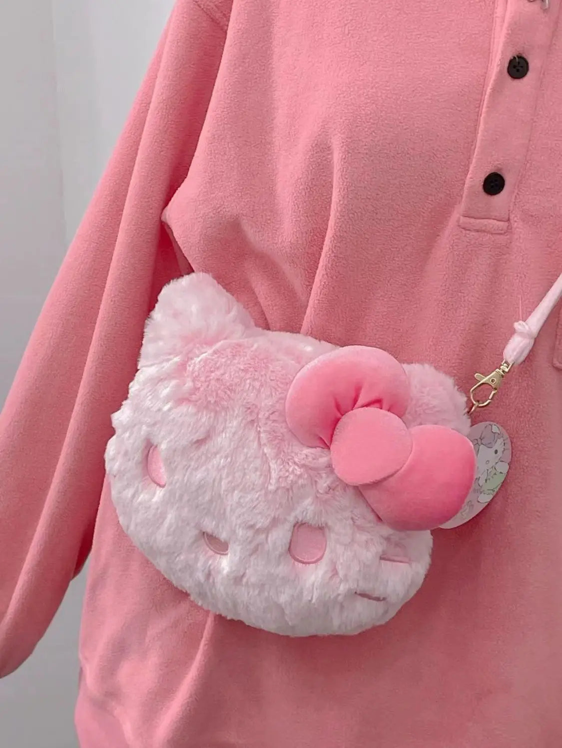 Kawaii Hello Kitty Pink Plush Bag
