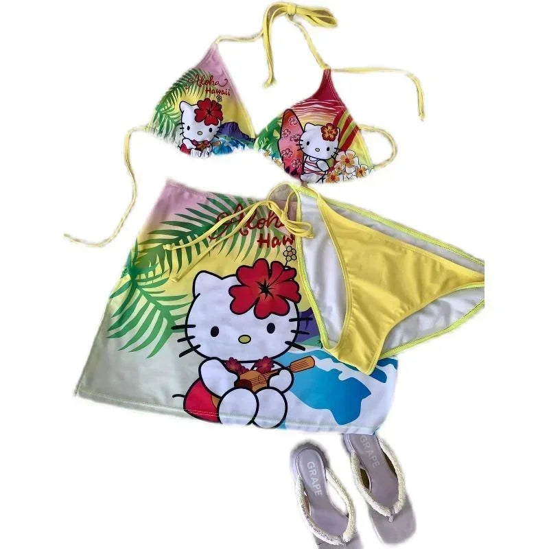 Kawaii Hello Kitty Bikinis Set (3pc)