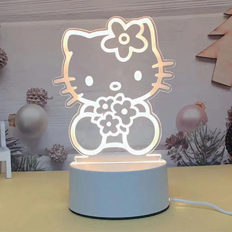 Kawaii Sanrio Monochromatic Night Light - KAWAII LULU