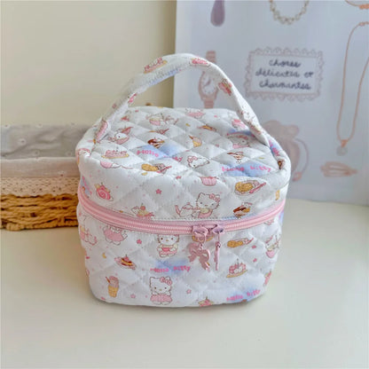 Kawaii Hello Kitty Embroidered Makeup Bag