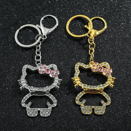 Kawaii Sparkle Kitty Keychain Charm