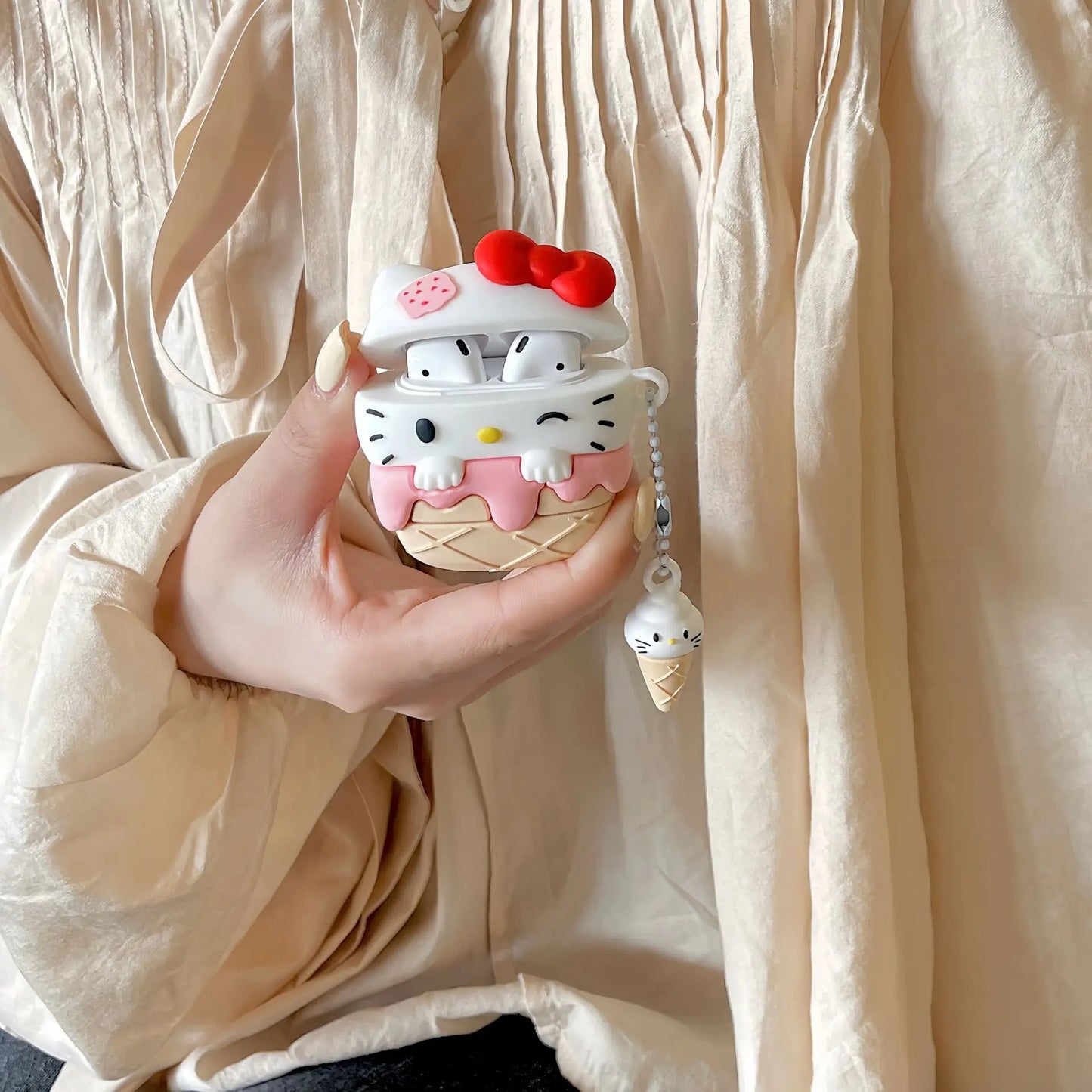 Kawaii Hello Kitty Ice Cream AirPods Case