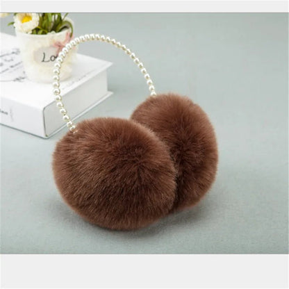 Kawaii Furry Pearl Earmuffs - KAWAII LULU