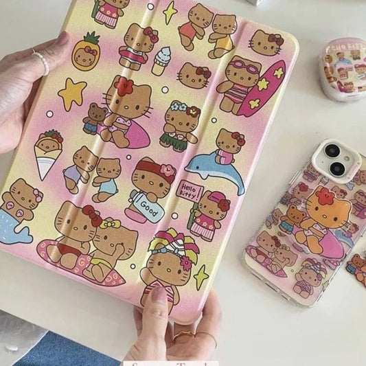 Kawaii Hawaiian Hello Kitty iPad Case - KAWAII LULU