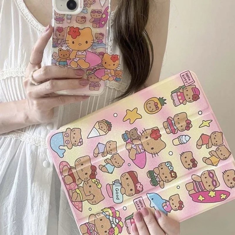 Kawaii Hawaiian Hello Kitty iPad Case - KAWAII LULU