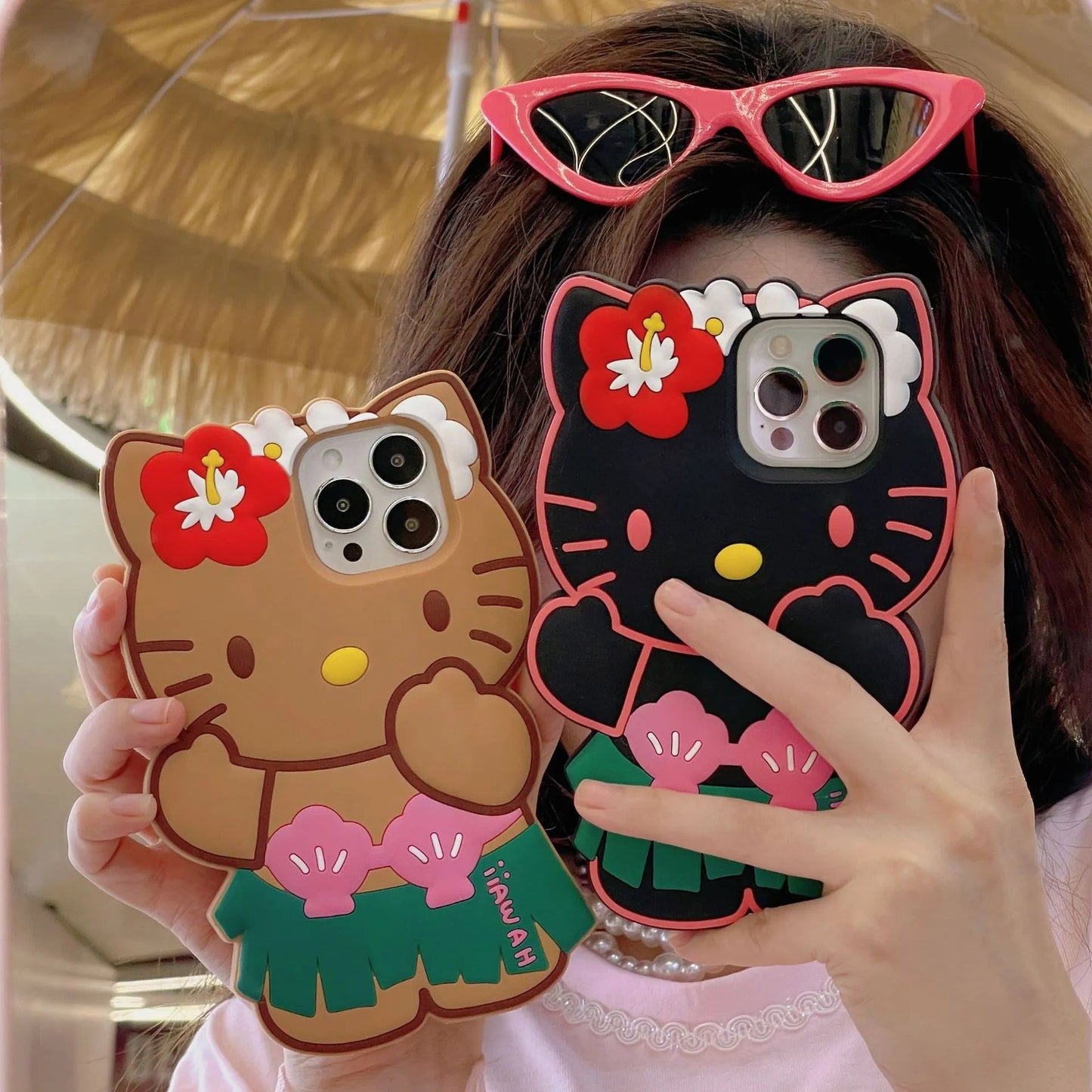 Kawaii Hawaiian Hello Kitty iPhone Case - KAWAII LULU