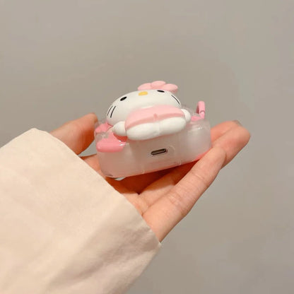 Kawaii Hello Kitty AirPods Case with 3D Doll - KAWAII LULU