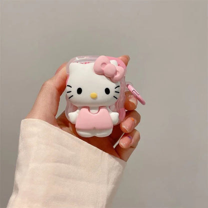 Kawaii Hello Kitty AirPods Case with 3D Doll - KAWAII LULU
