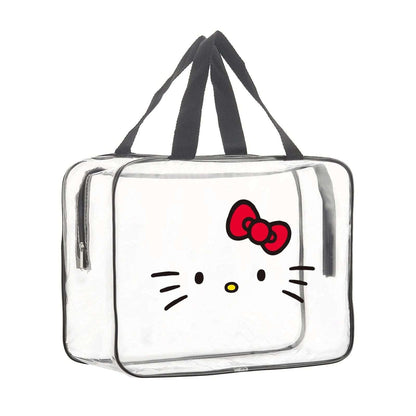 Kawaii Hello Kitty Clear Waterproof Travel Bag (3pcs) - KAWAII LULU