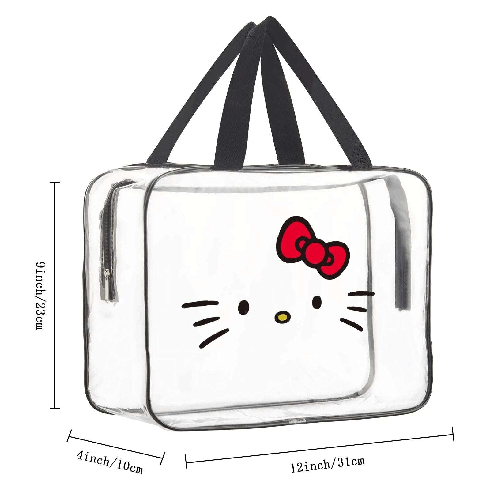 Kawaii Hello Kitty Clear Waterproof Travel Bag (3pcs) - KAWAII LULU