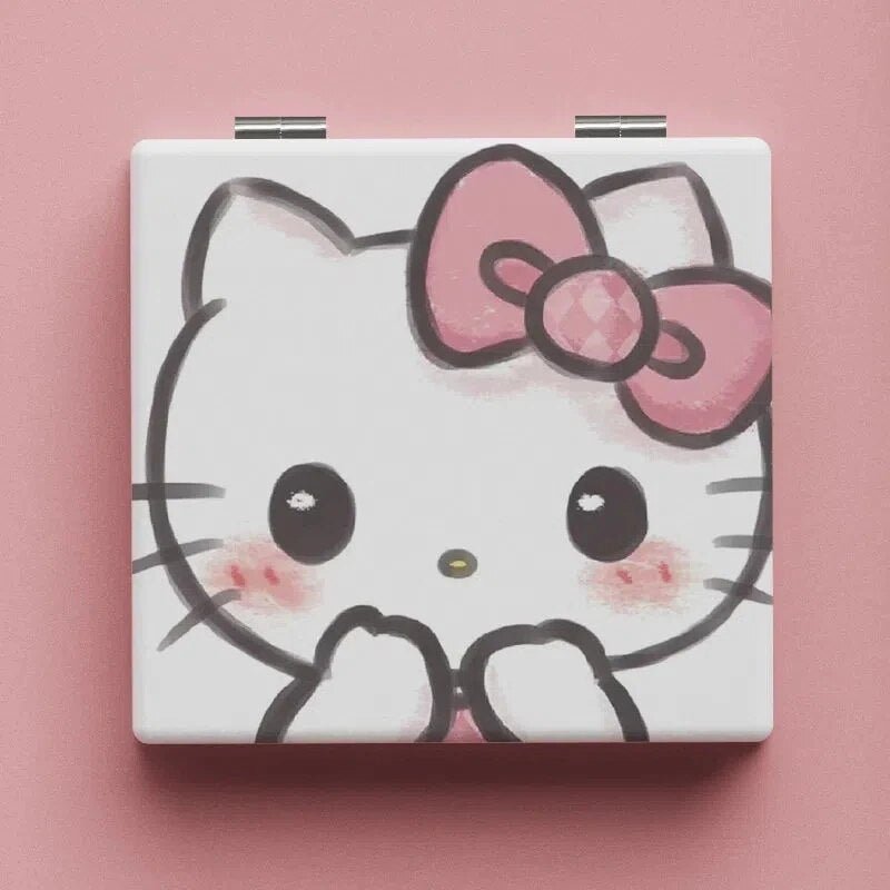 Kawaii Hello Kitty Compact Makeup Mirror - KAWAII LULU
