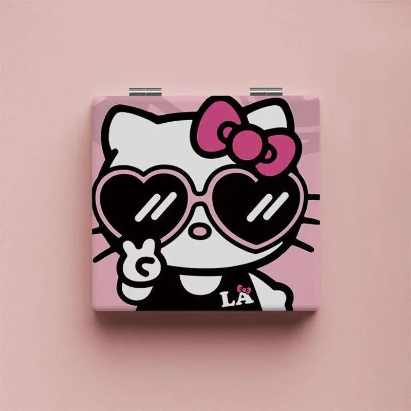 Kawaii Hello Kitty Compact Makeup Mirror - KAWAII LULU