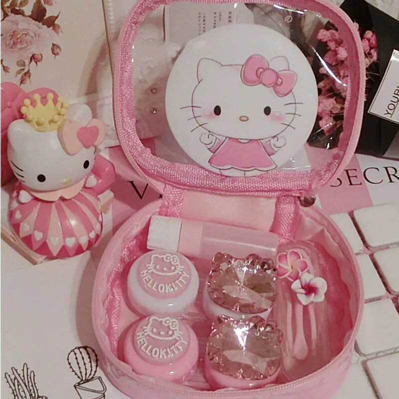 Kawaii Hello Kitty Contact Lenses Case - KAWAII LULU