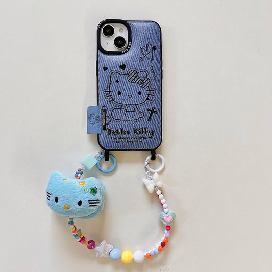 Kawaii Hello Kitty Denim Color iPhone Case - KAWAII LULU