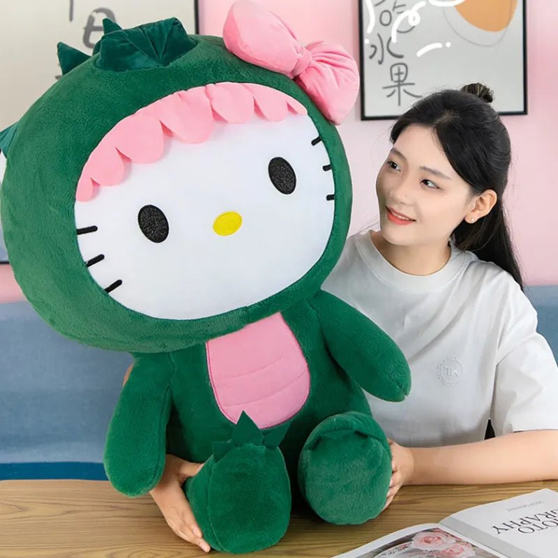 Kawaii Hello Kitty Dinosaur Plush