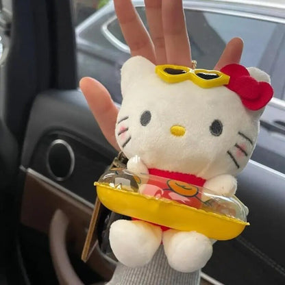 Kawaii Hello Kitty Doll Keychain with Swim Ring - KAWAII LULU