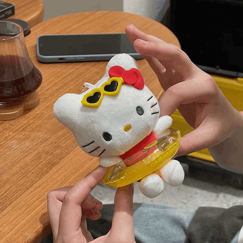 Kawaii Hello Kitty Doll Keychain with Swim Ring - KAWAII LULU