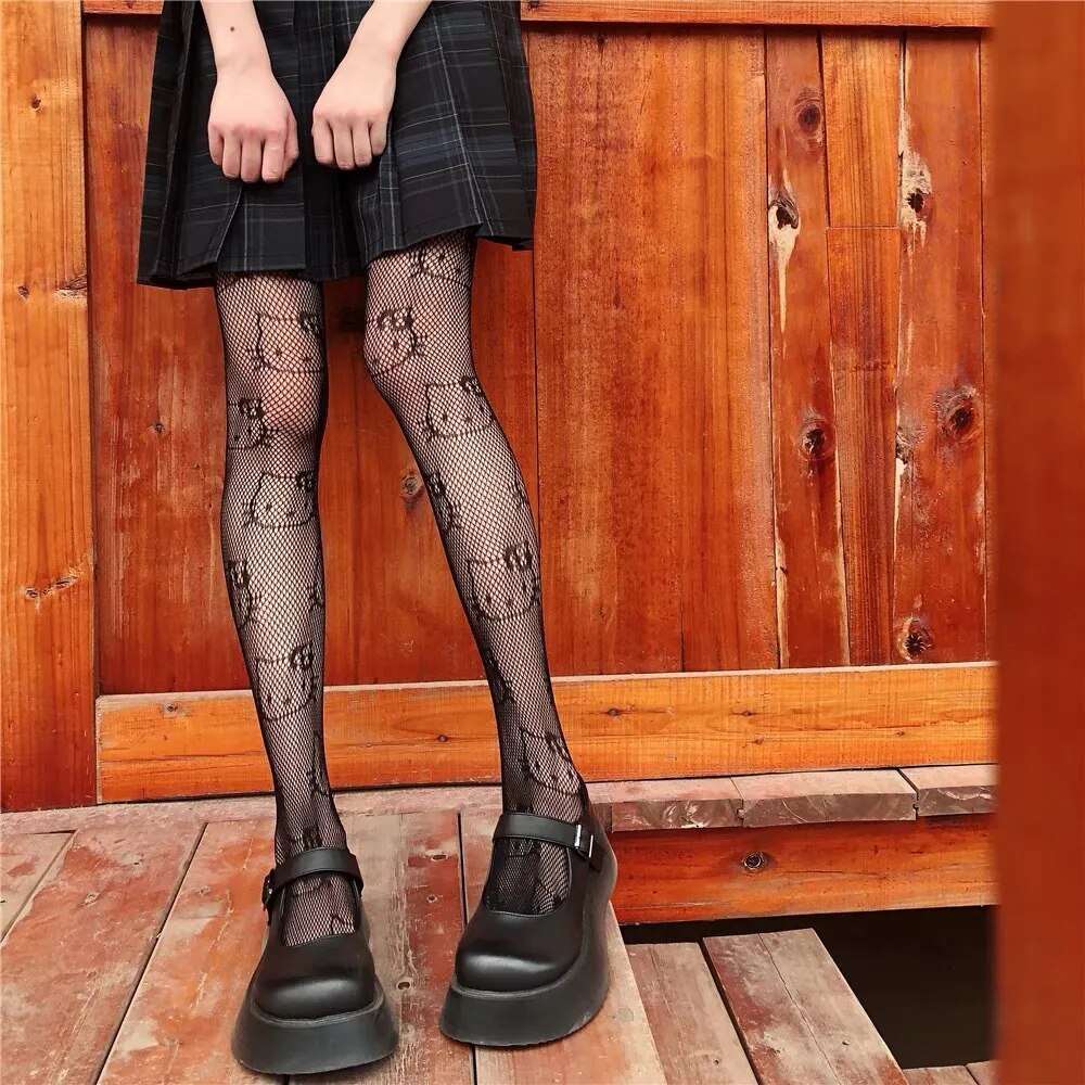 Kawaii Hello Kitty Fishnet Tights - KAWAII LULU