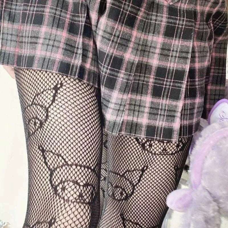 Kawaii Hello Kitty Fishnet Tights - KAWAII LULU