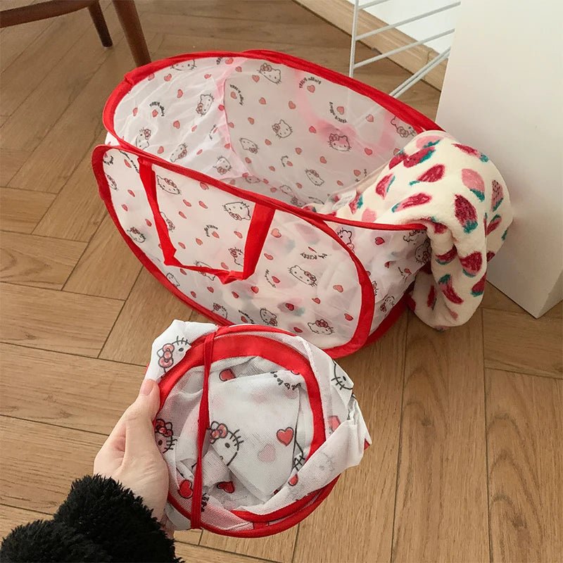 Kawaii Hello Kitty Foldable Laundry Basket - KAWAII LULU