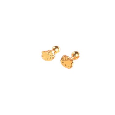 Kawaii Hello Kitty Gold Earrings - KAWAII LULU