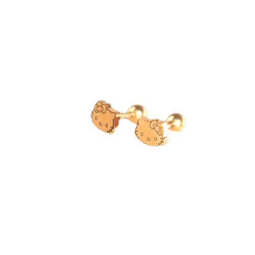 Kawaii Hello Kitty Gold Earrings - KAWAII LULU