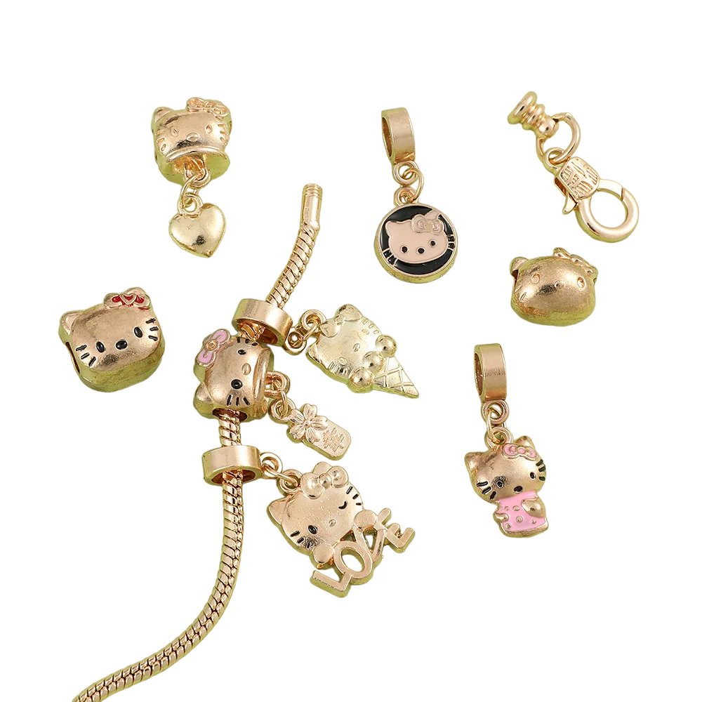 Kawaii Hello Kitty Gold Plated Bracelet - KAWAII LULU