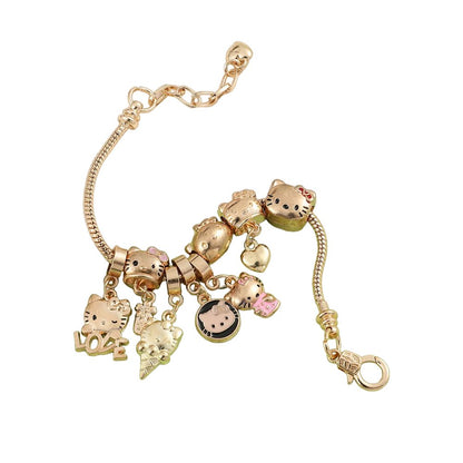 Kawaii Hello Kitty Gold Plated Bracelet - KAWAII LULU