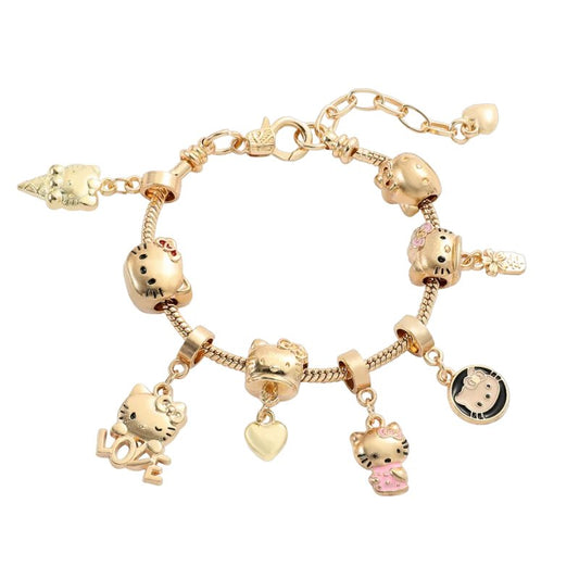 Kawaii Hello Kitty Gold Plated Bracelet - KAWAII LULU