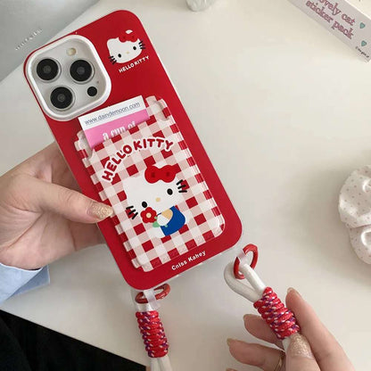 Kawaii Hello Kitty iPhone Case with Lanyard - KAWAII LULU
